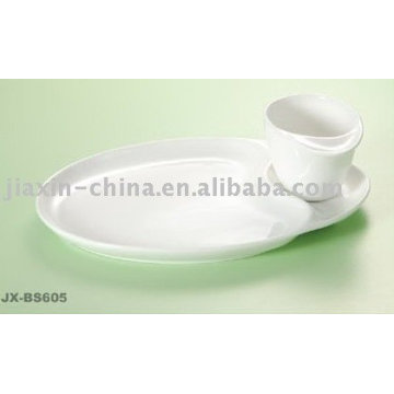 White color porcelain breakfast set JX-BS605